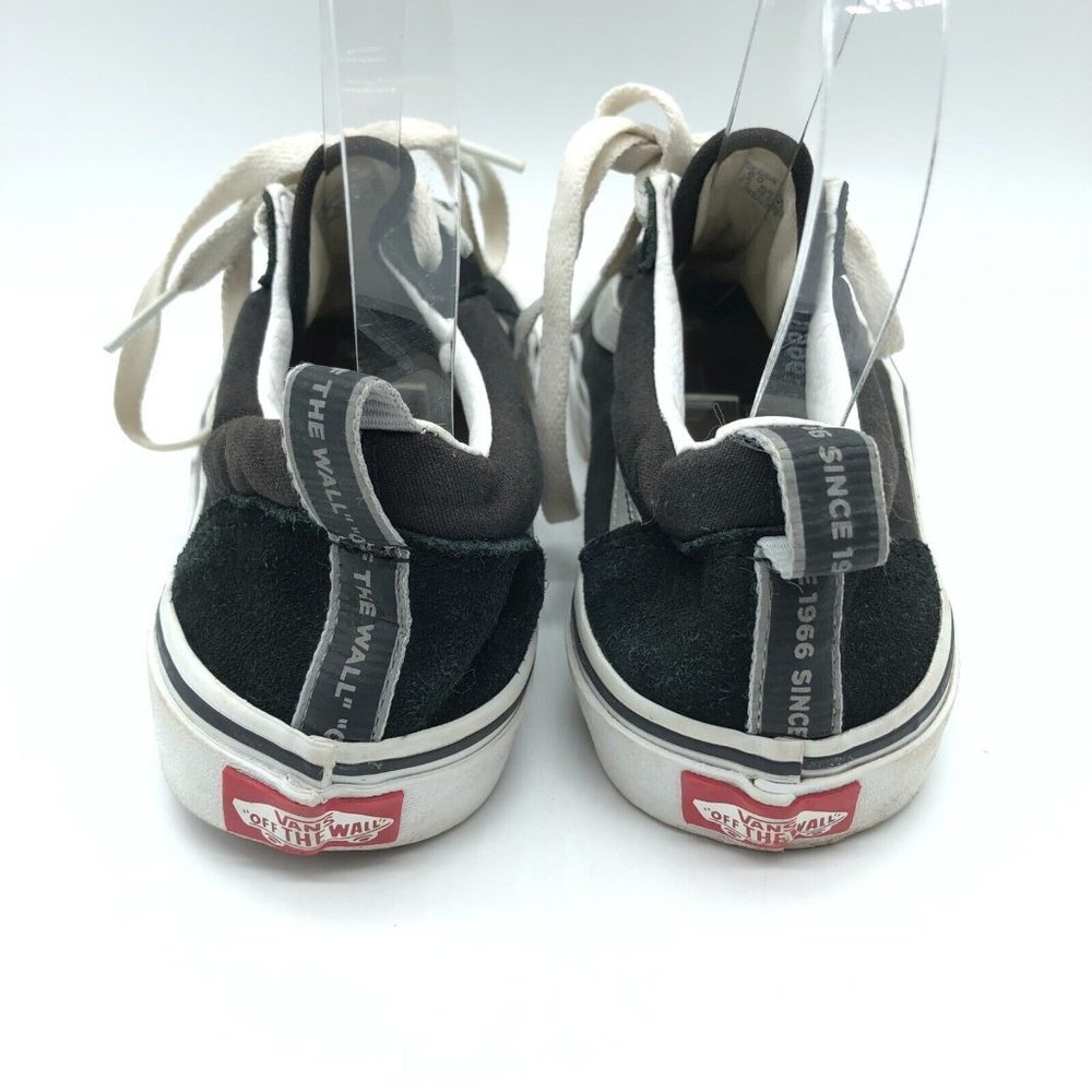 Vans Sneakers Low Top Lace Up Black Canvas Suede Juniors Size 6 - Picture 4 of 7